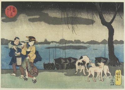 Pont Yanagibashi à Ryogoku, 1830-1844 - Utagawa Kuniyoshi